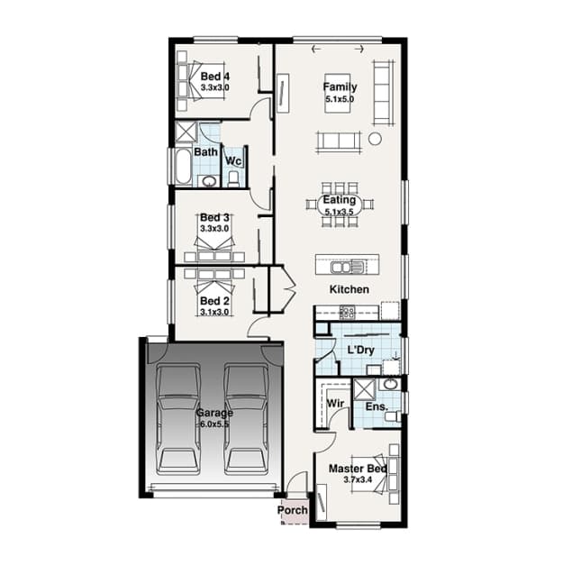Montego 1 floor plan