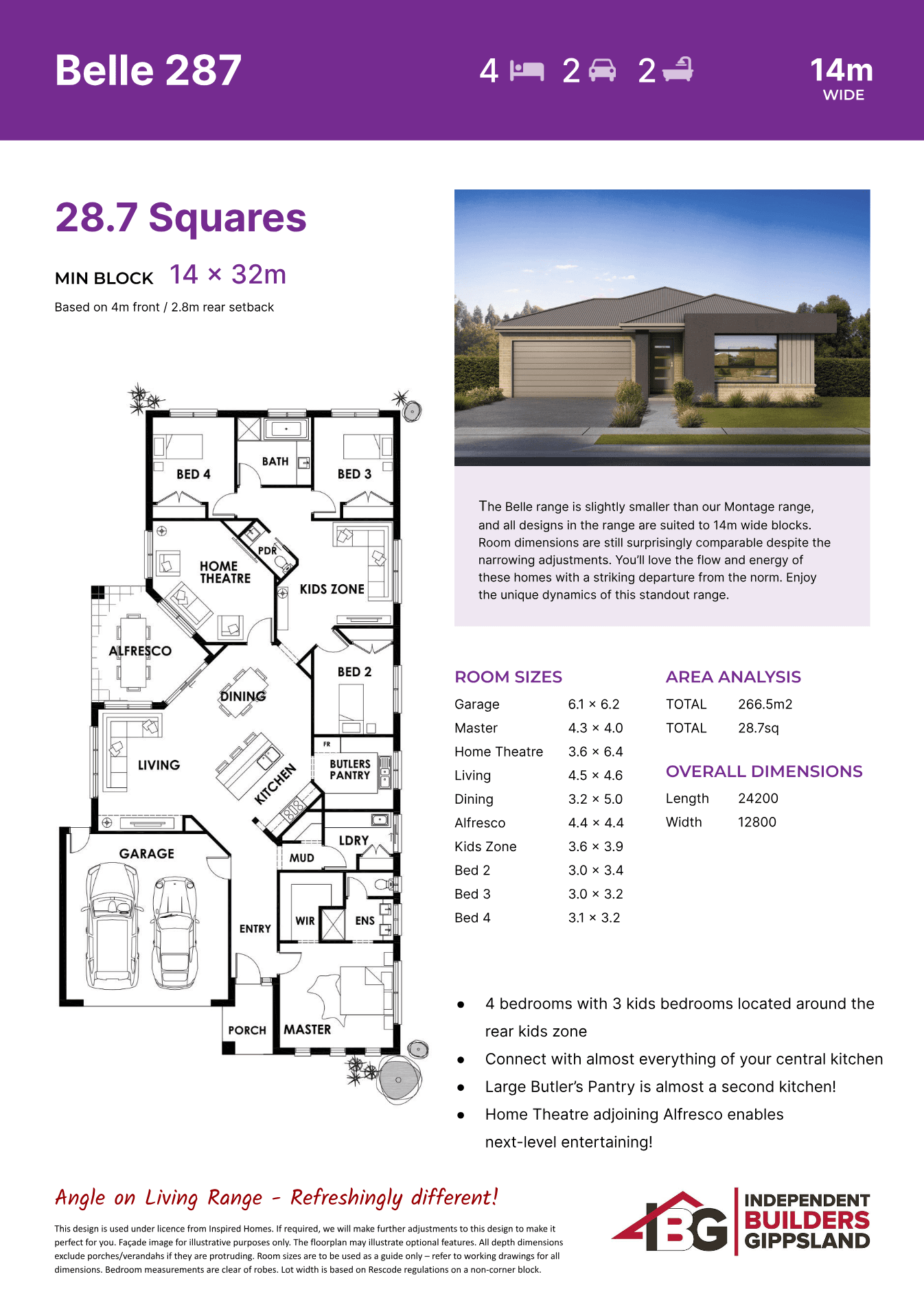 Belle 287 plan preview