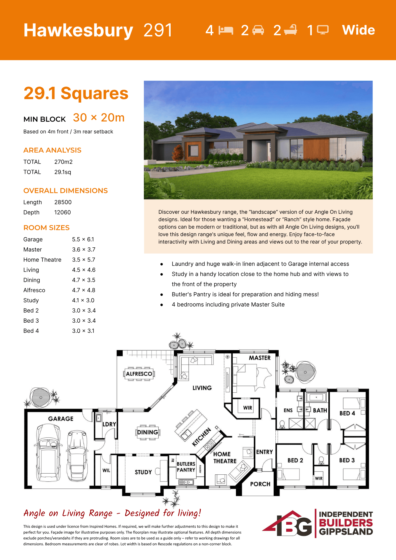 Hawkesbury 291 plan preview