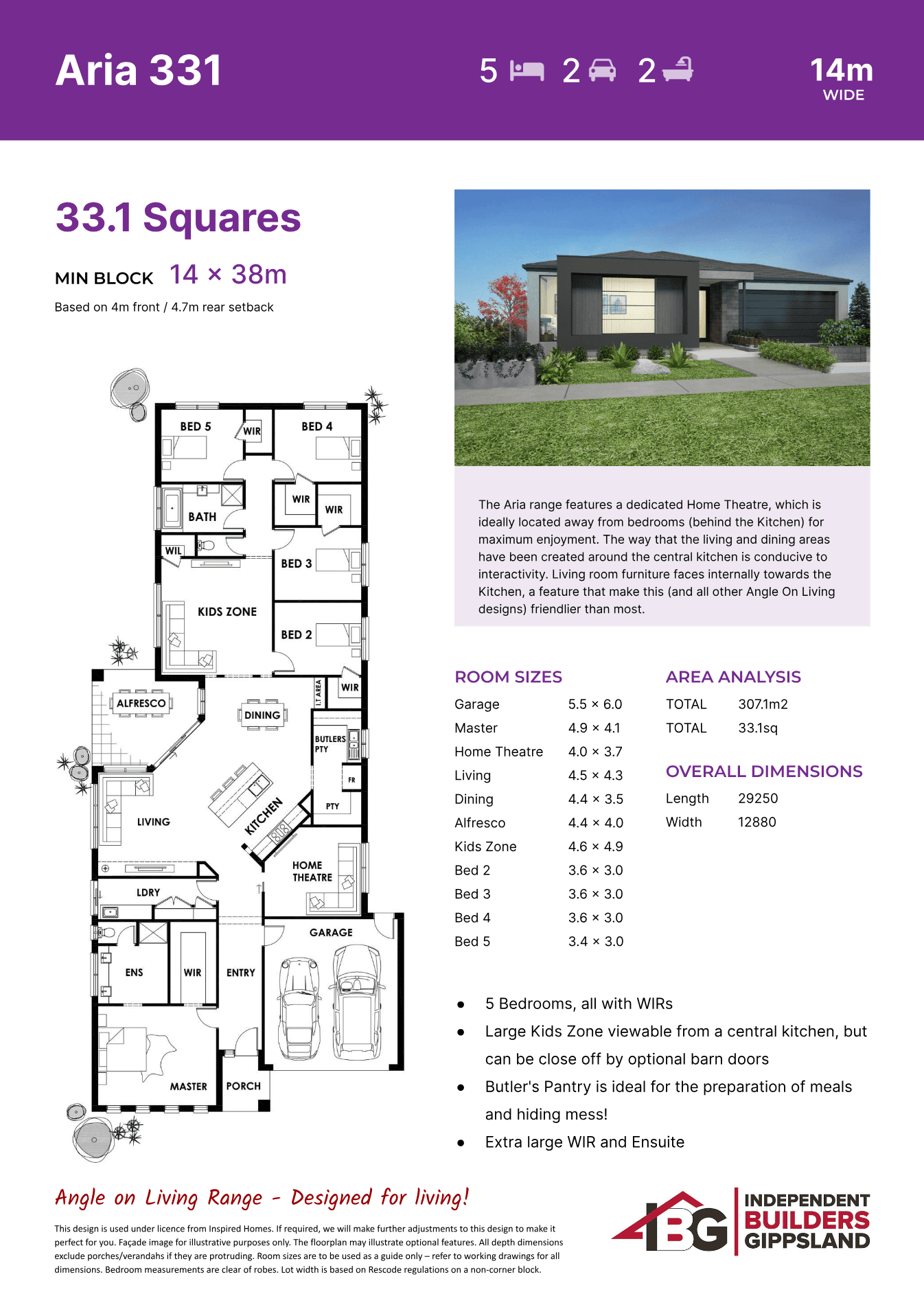 Aria 331 (Right) plan preview