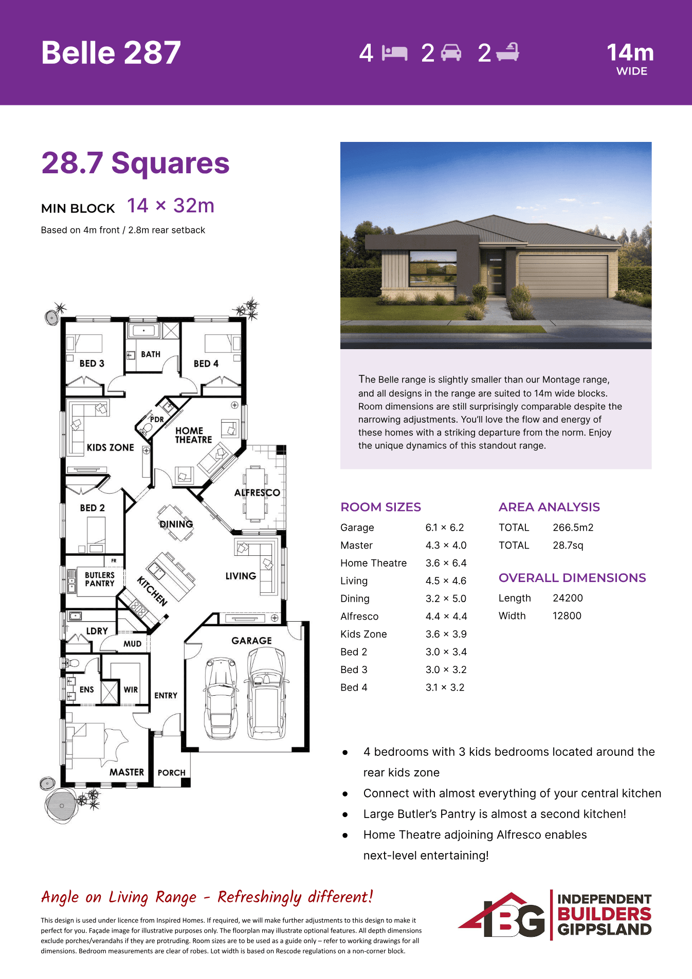 Belle 287 (Right) plan preview