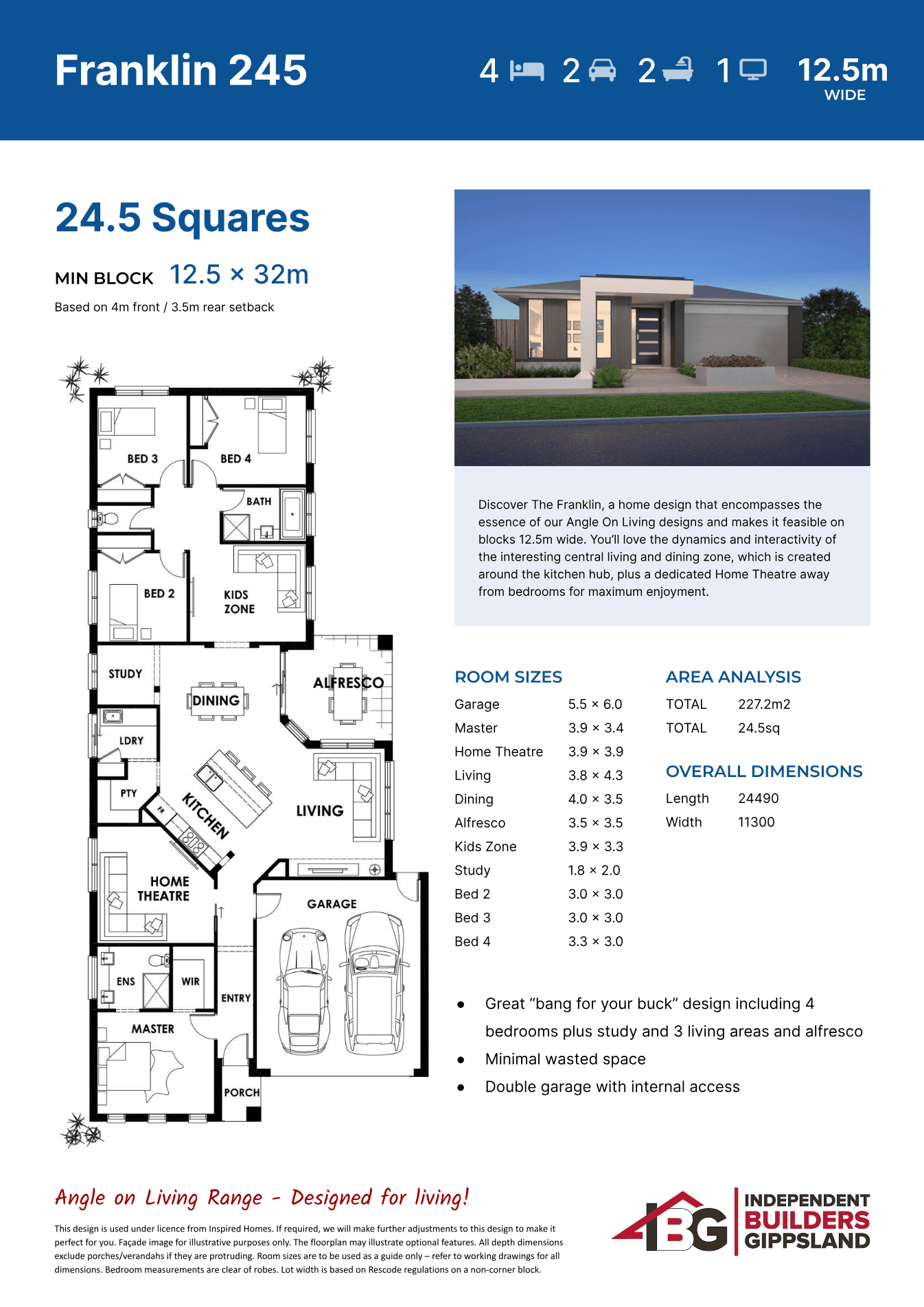 Franklin 245 (Right) plan preview