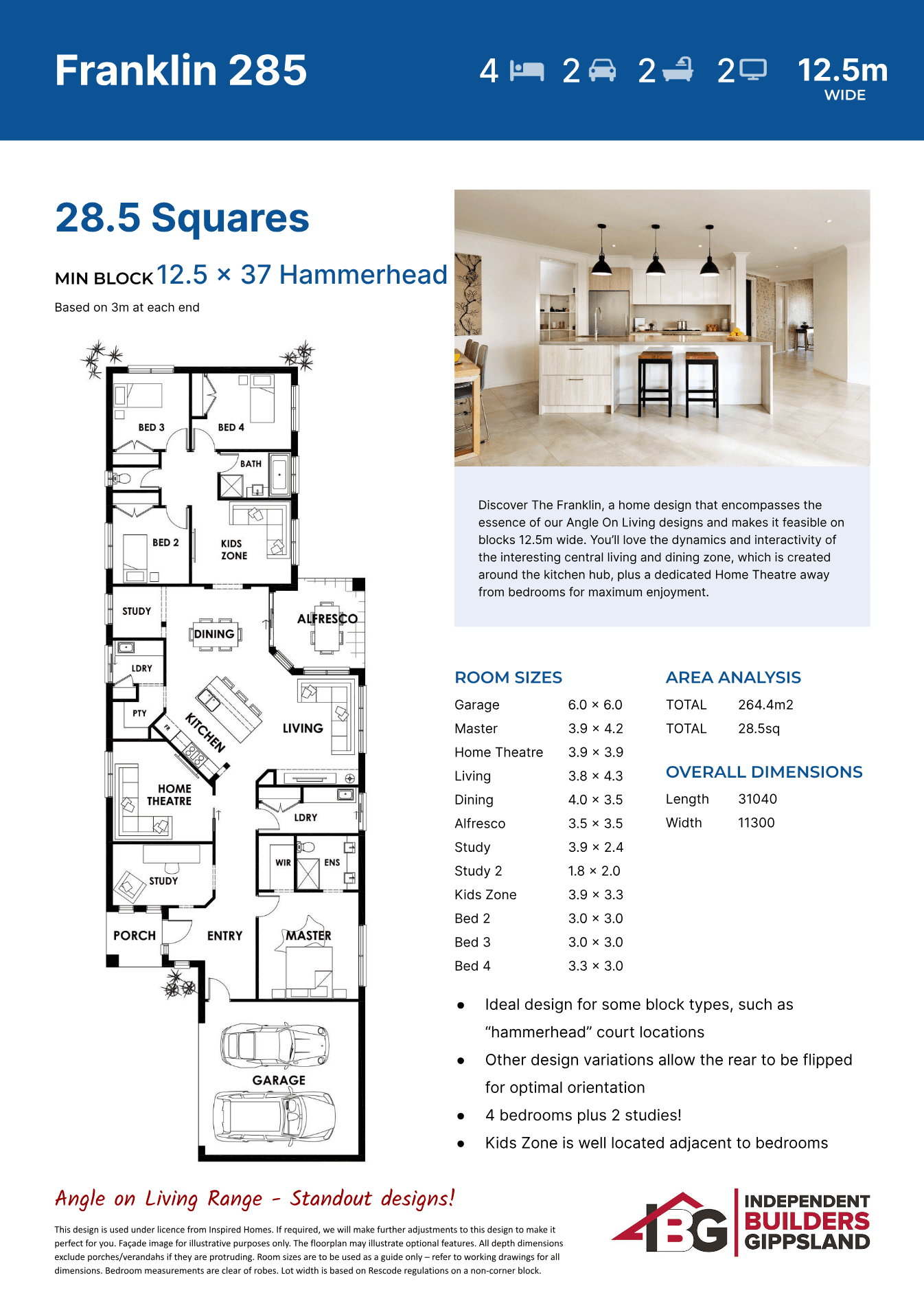 Franklin 285 (Right) plan preview