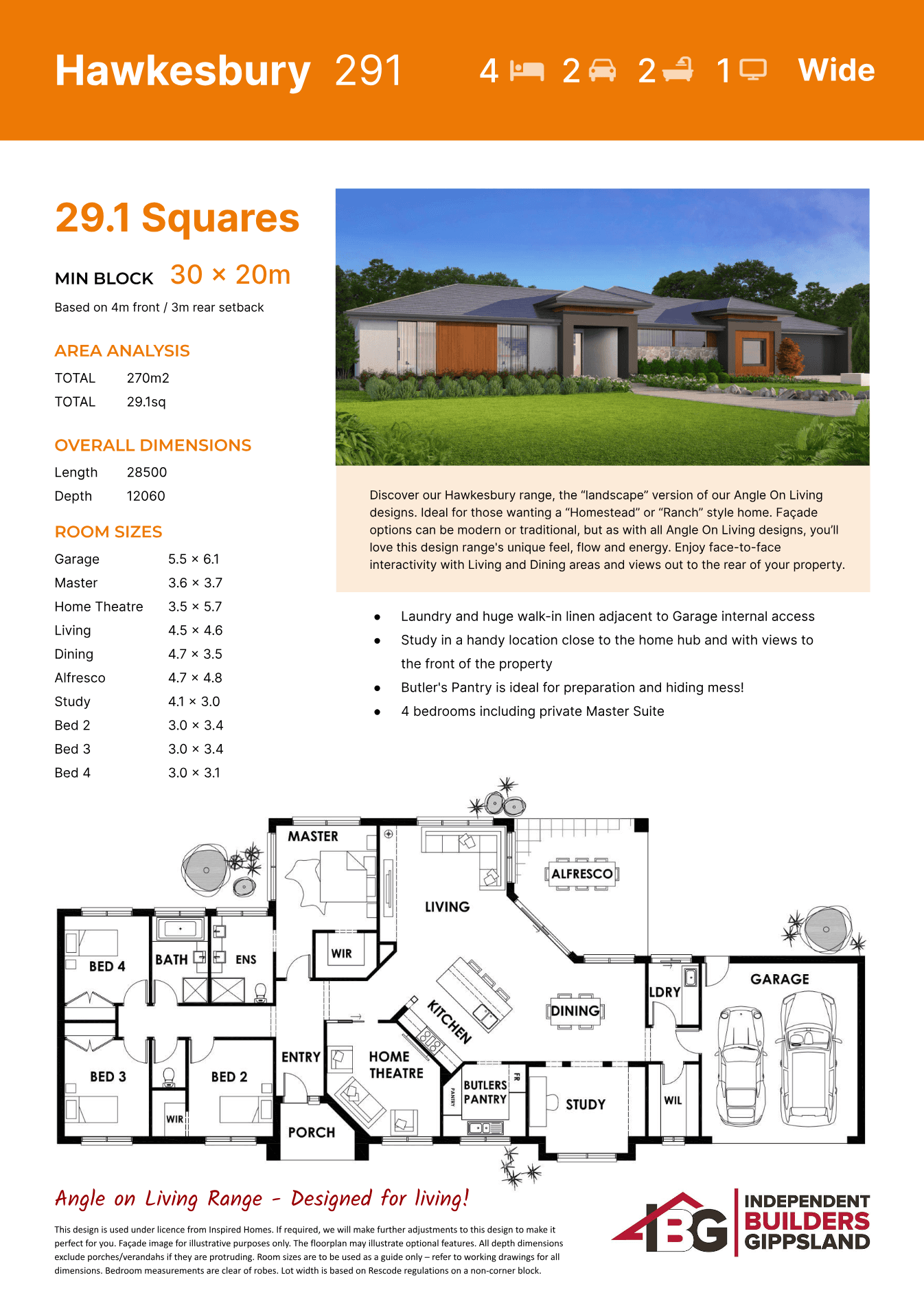 Hawkesbury 291 (Right) plan preview