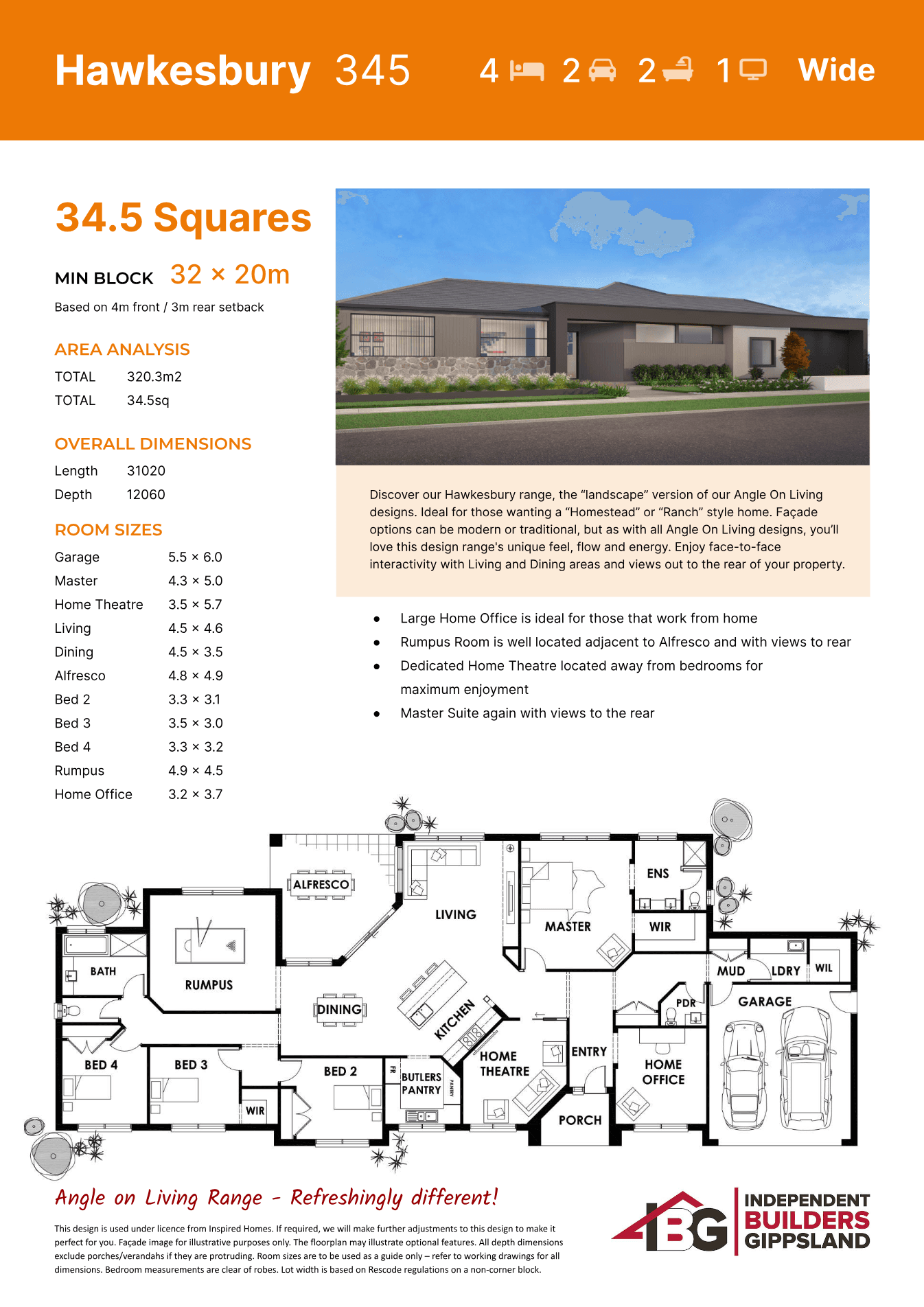 Hawkesbury 345 (Right) plan preview